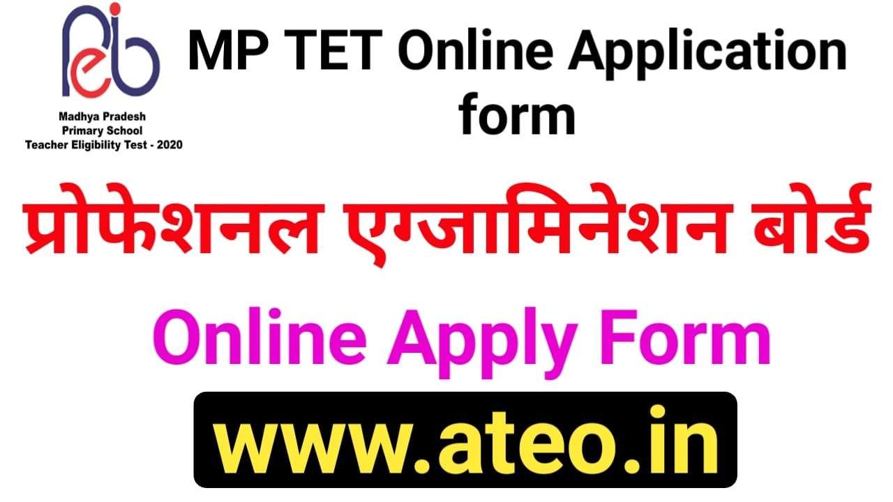 MPPEB TET Recruitment 2021: Apply Online Form